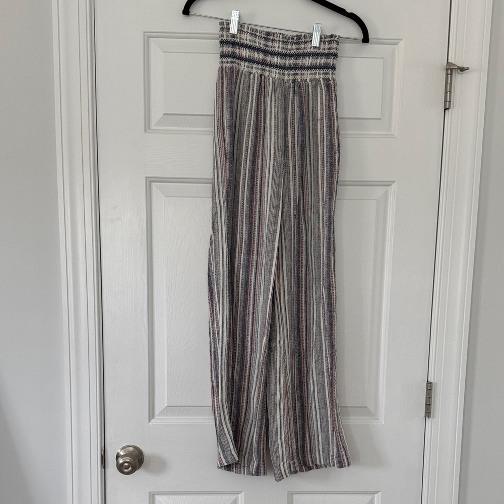 Striped Wide-Leg Pants